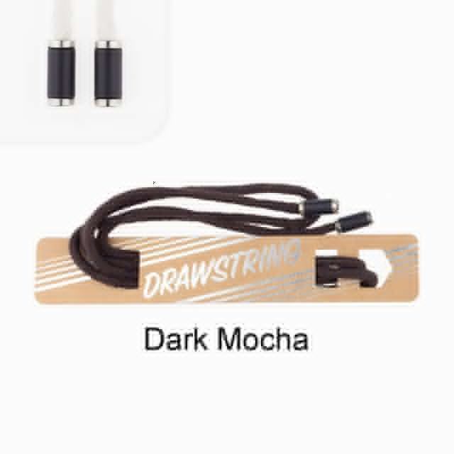 Dark Mocha - 5mm Cording with Black with Silver Trim Cord End col. 489