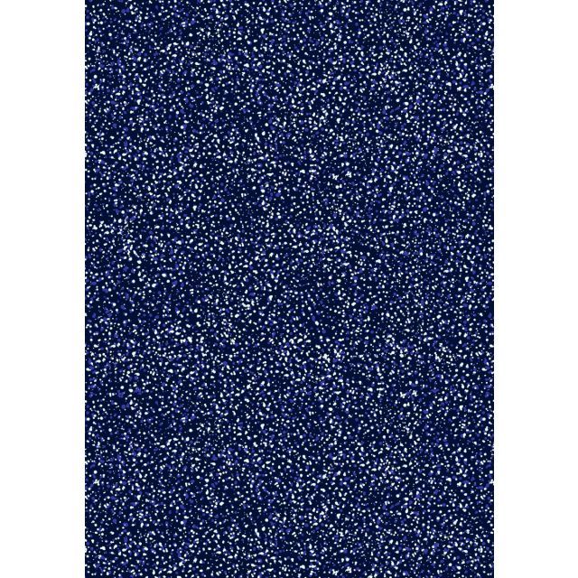 Ocean Glow by Lewis and Irene - Bioluminescence on dark blue with glow in the dark elements - 100% Cotton (Per 1/2m)