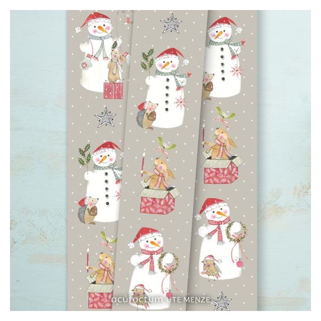 Woven Ribbon - Snowmen by Acufactum - 30mm