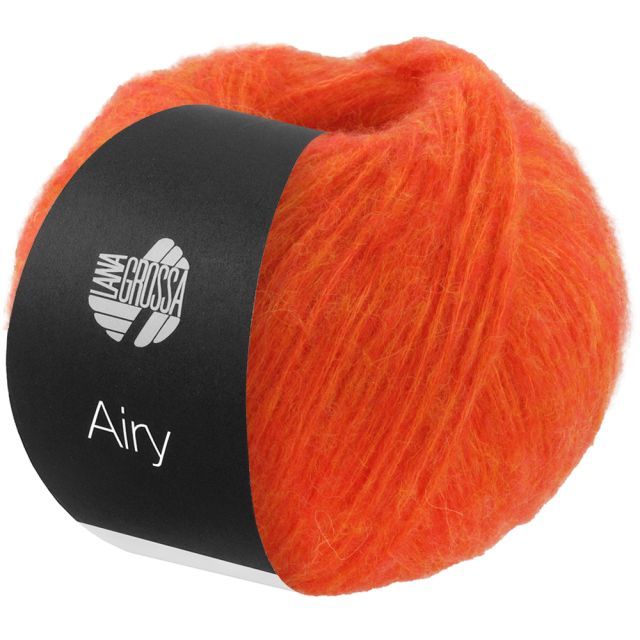 Airy Cotton Alpaca Chainette Yarn Orange Col. 017 - 50g by Lana Grossa 
