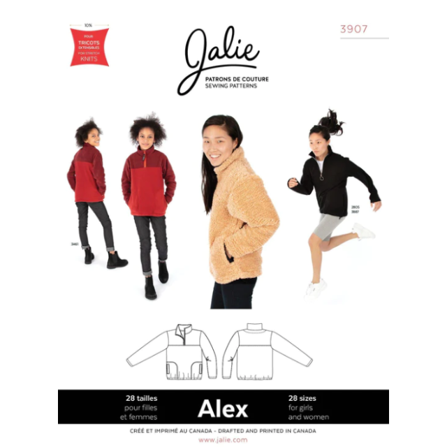 ALEX Half-Zip Pullover by Jalie #3907
