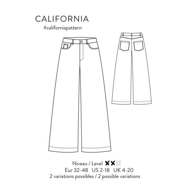CALIFORNIA - Wide Leg Pants and Shorts Pattern - Atelier Scammit
