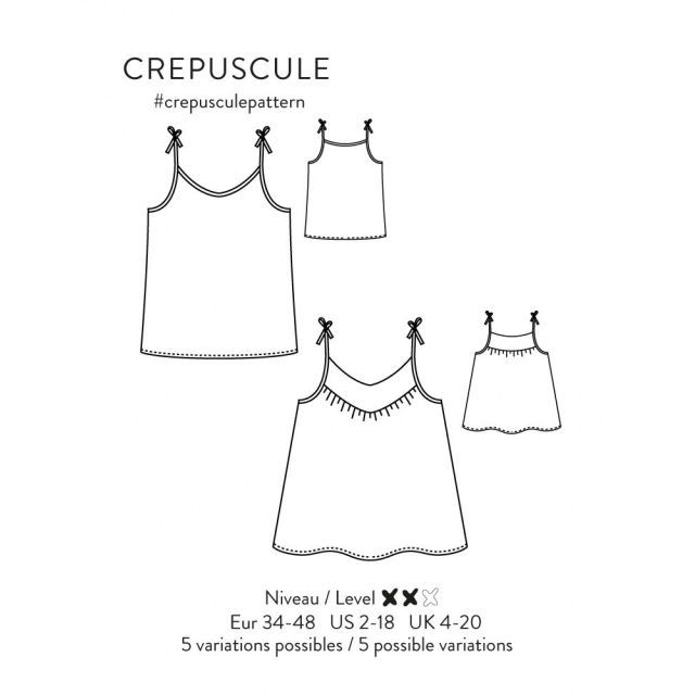CREPUSCULE -Tank Top and Dress Pattern - Atelier Scammit