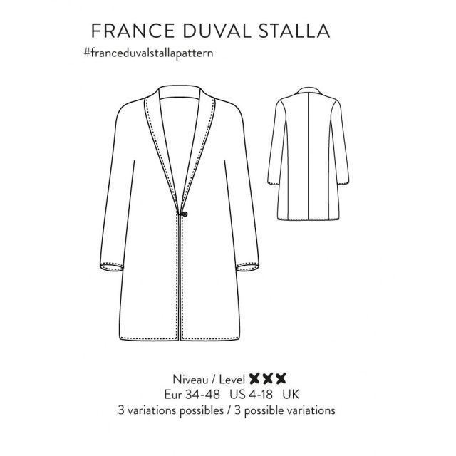 FRANCE DUVAL STALLA - Jacket Coat Pattern - Atelier Scammit
