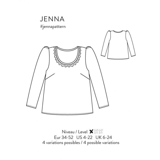 JENNA - Blouse and Dress Pattern - Atelier Scammit