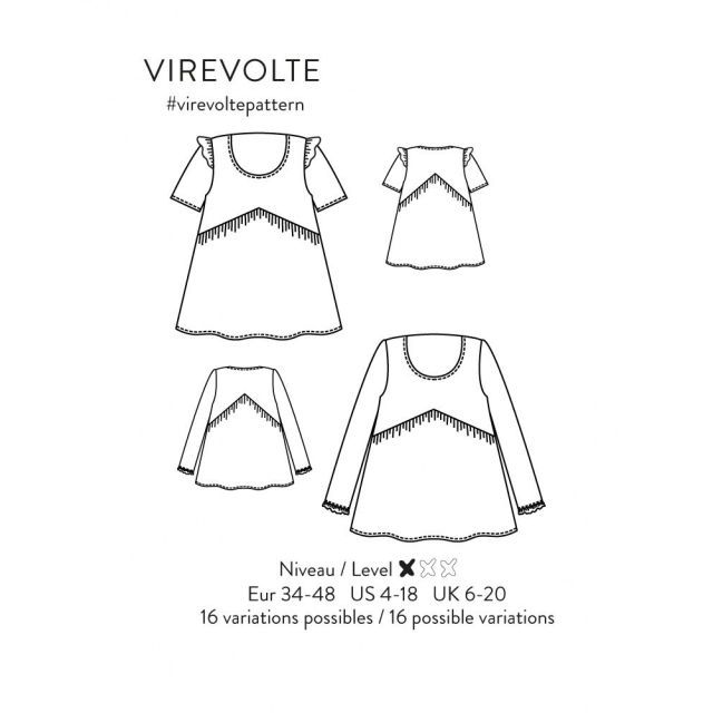VIREVOLTE - Blouse Pattern - Atelier Scammit
