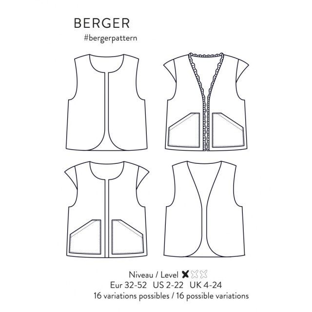 BERGER  -Vest Pattern - Atelier Scammit