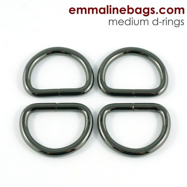 D-Rings - 25mm (1") 4-pack - Gunmetal Finish