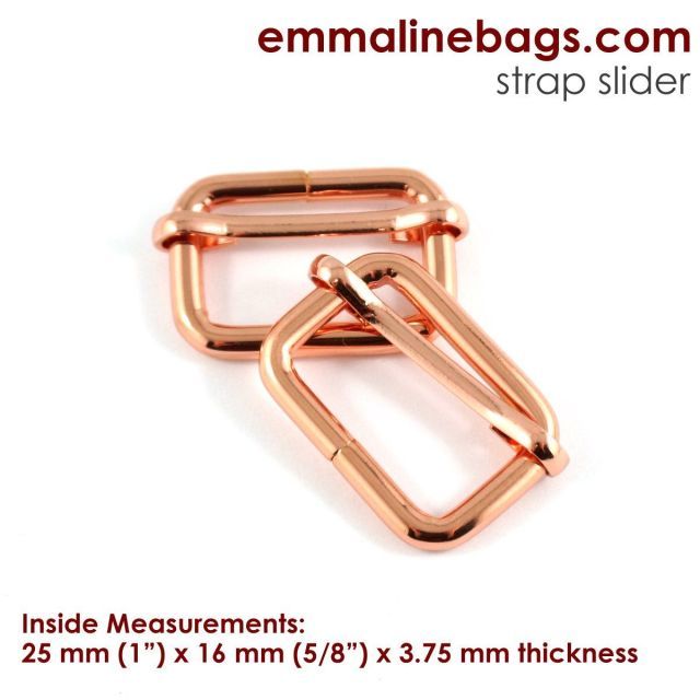 Adjustable Sliders - 25mm - Rose Gold/Copper