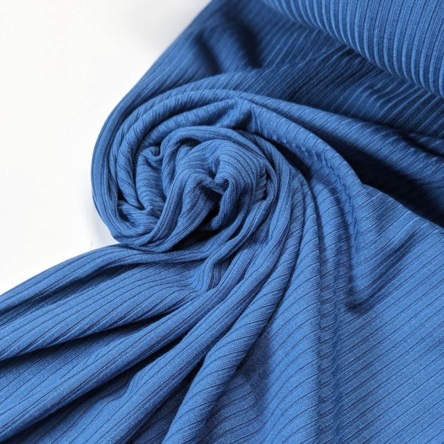 Ribbed Bamboo Jersey - Sapphire Blue (col 61)