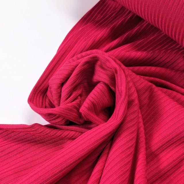 Ribbed Bamboo Jersey -Raspberry (col 115)