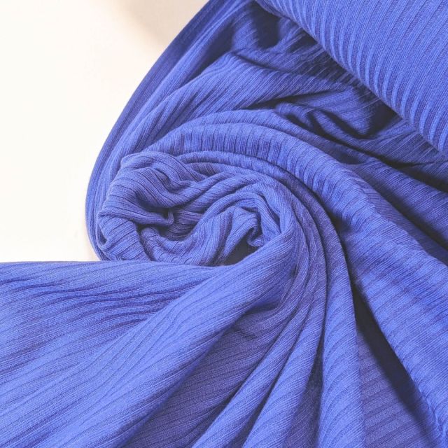 Ribbed Bamboo Jersey - Ultramarine Blue (col 11)