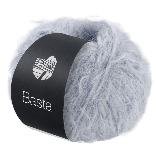 Basta Fine Merino Wool with Faux Fur Look - Silver Grey Col. 004- 50g Skein by Lana Grossa