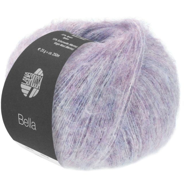 Bella Brushed plied cotton/baby alpaca blend yarn - 25g Col.04 Purple Green by Lana Grossa