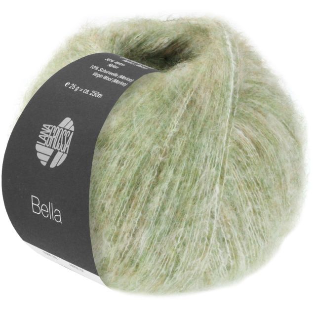 Bella Brushed plied cotton/baby alpaca blend yarn - 25g Col.09 Sage Green by Lana Grossa