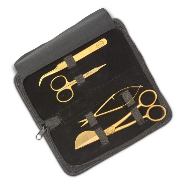 Baby Lock Gold Scissor Set With Embossed Black Pouch