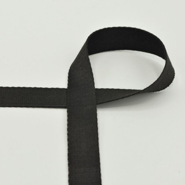 Webbing - 25mm Strapping - Black Col. 690 (Cotton/Poly Blend)