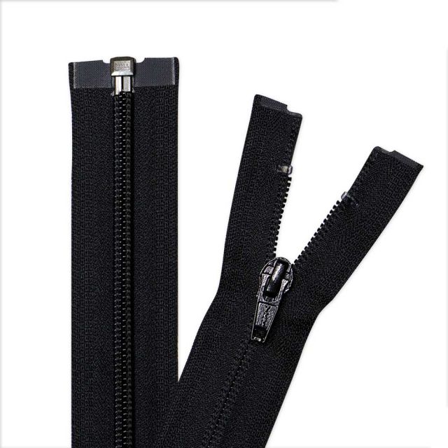 65cm (26in) Black - One-Way Separating Zipper #5 Reverse Nylon Coil  - YKK