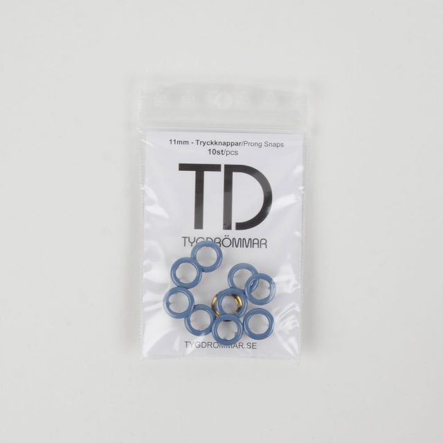 METAL PRONG SNAPS - RING - STEEL BLUE