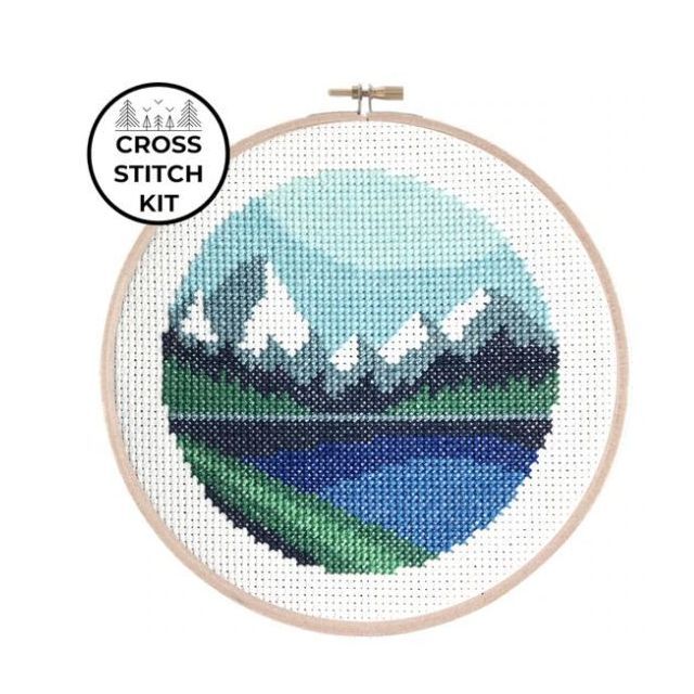 Cross Stitch Kit - Blue Mountain by Pigeon Coop