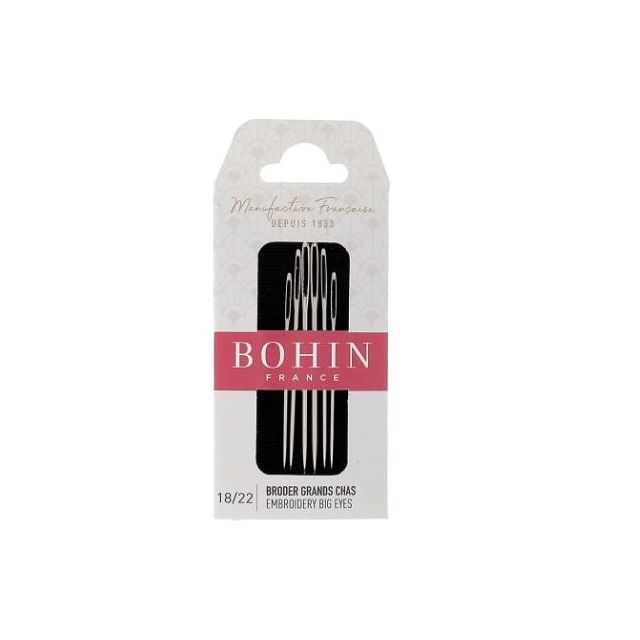 BOHIN -Sharp Tapestry Needles (Chenile), Size No. 18 to 22 x 6 pc.