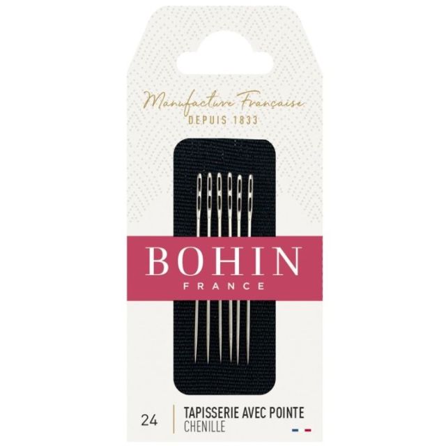 BOHIN -Sharp Tapestry Needles Double Eye, Size No. 24 x 6 pc.