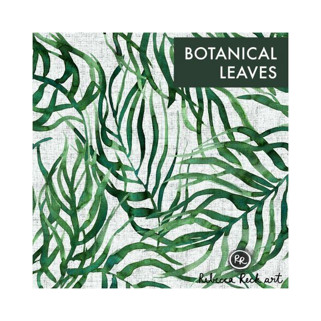 Premium Designer Softshell - Botanical Leaves by Rebecca Reck
