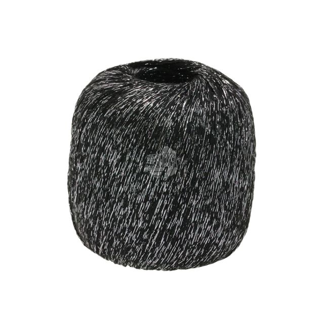 BRILLINO accent yarn - Black/Silver Col. 13 25g Ball by Lana Grossa