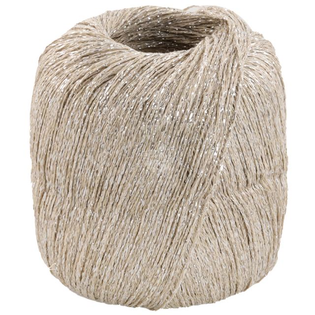 BRILLINO accent yarn - Greige/Silver Col. 39 25g Ball by Lana Grossa
