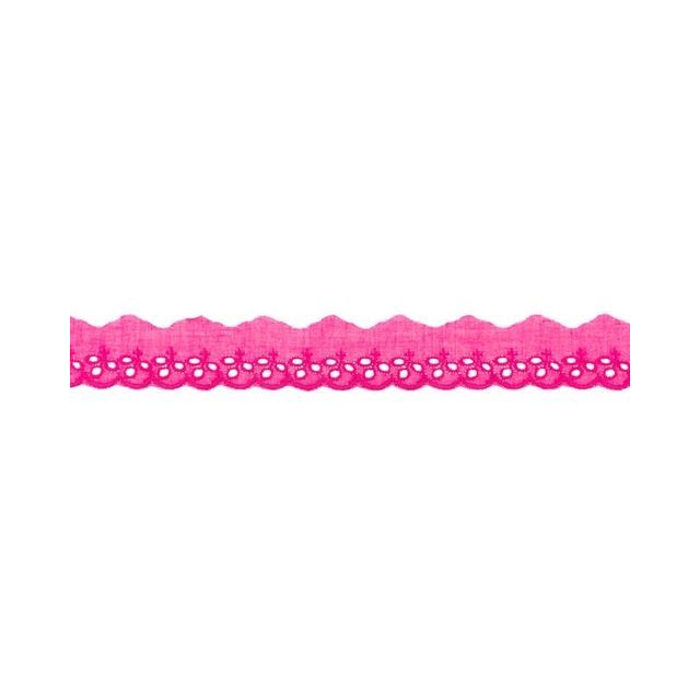 Cotton Eyelet Lace Trim - Fuchsia 30 mm