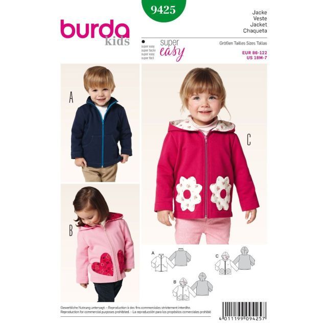 BURDA - 9425 Child Jacket Unisex