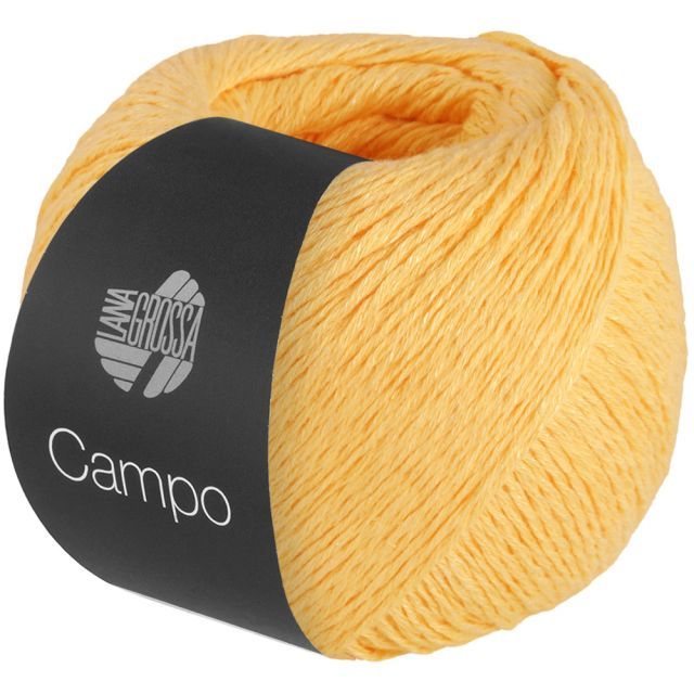 CAMPO Cotton/Viscose/Linen Yarn  - Sunny Yellow Col.13 - 50g Skein by Lana Grossa