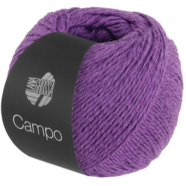 CAMPO Cotton/Viscose/Linen Yarn  - Violet Col.19 - 50g Skein by Lana Grossa