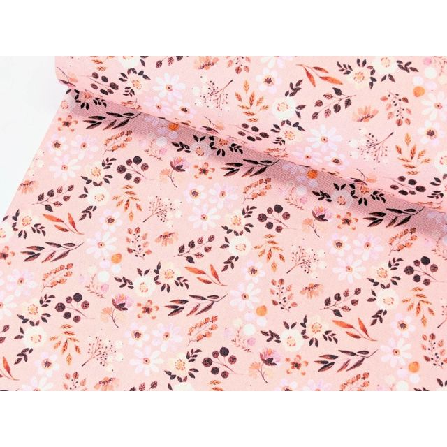 BOLT END - 90 CM - Canvas - Mini Flowers - Light Salmon