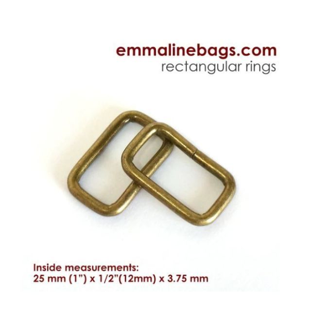 Rectangular Ring - 25mm - Gold