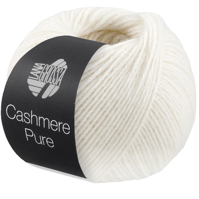 Cashmere Pure - White Col. 09 - 25g Yarn Skein by Lana Grossa