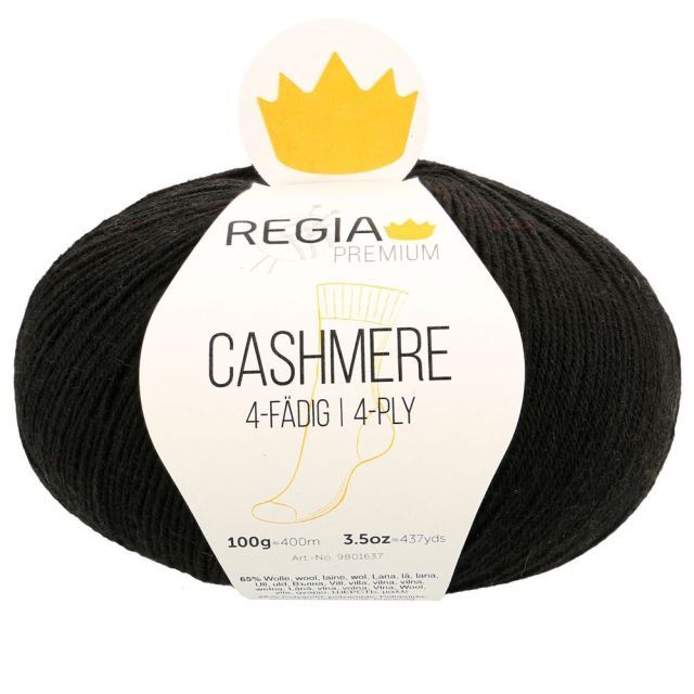 REGIA 4-Ply PREMIUM Cashmere 100g - Black