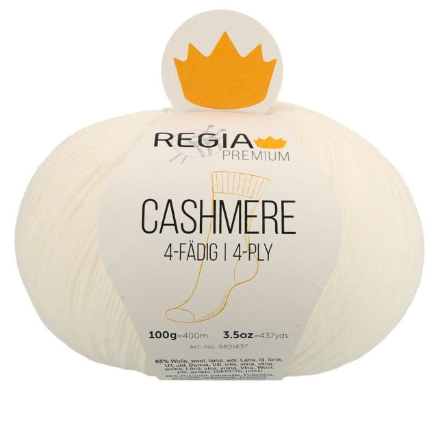 REGIA 4-Ply PREMIUM Cashmere 100g - White