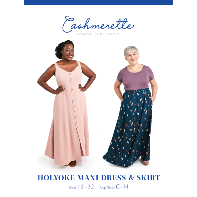 HOLYOKE MAXI DRESS AND SKIRT - Size 12-32 by Cashmerette