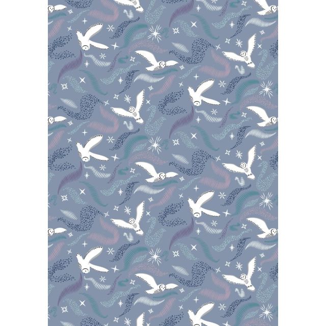 100% Cotton - Arctic Adventure by Lewis and Irene - Arctic Aura on Cool Purple Grey