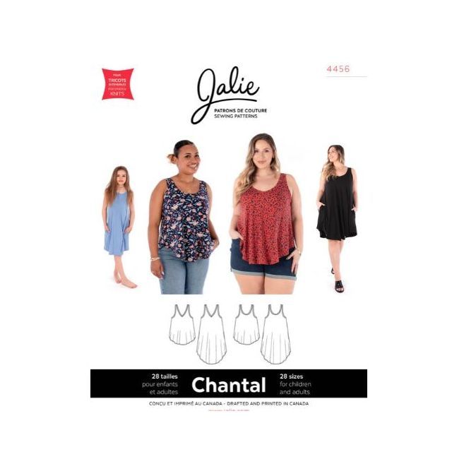 "CHANTAL" Tank top and Dress -  JALIE SEWING PATTERN 4456