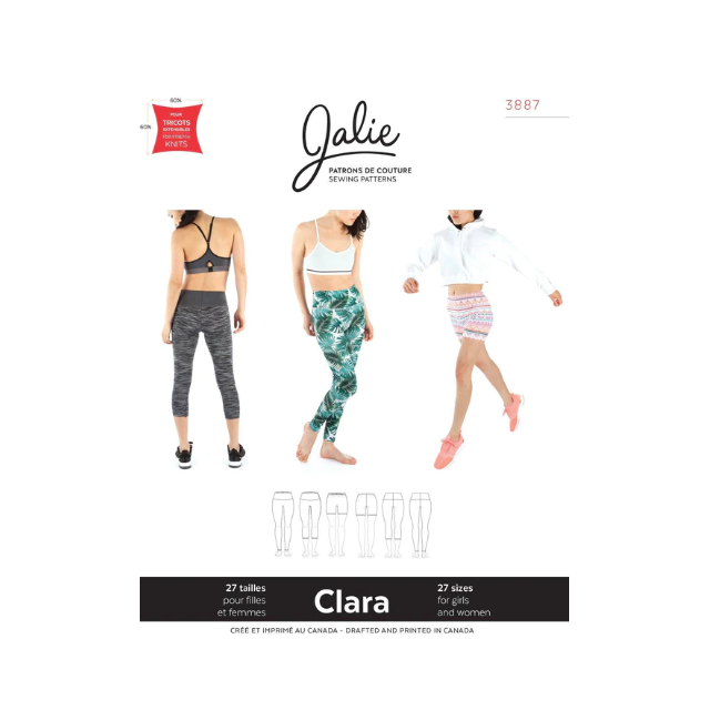 CLARA High-Waisted Leggings by Jalie #3887