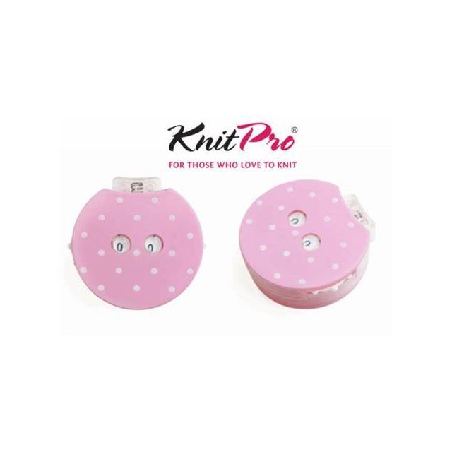 Row Counter Pink with Polka Dots - Clicky by Knit Pro
