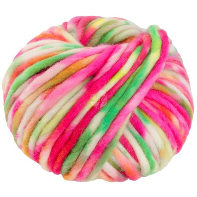 Confetti - Merino Wool Neon Pink/Green/Yellow Col. 003 - 100g Skein by Lana Grossa