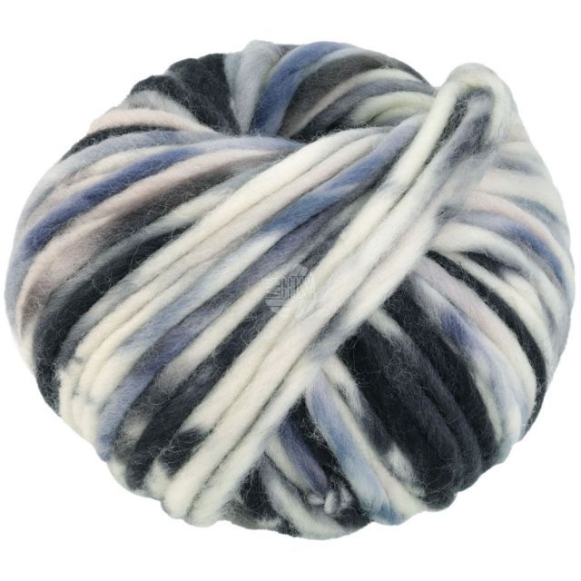 Confetti - Merino Wool Black/White/Grey Col. 010 - 100g Skein by Lana Grossa