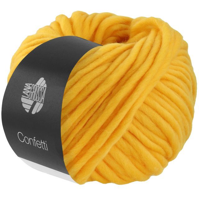 Confetti - Merino Wool Yellow Col. 101- 100g Skein by Lana Grossa