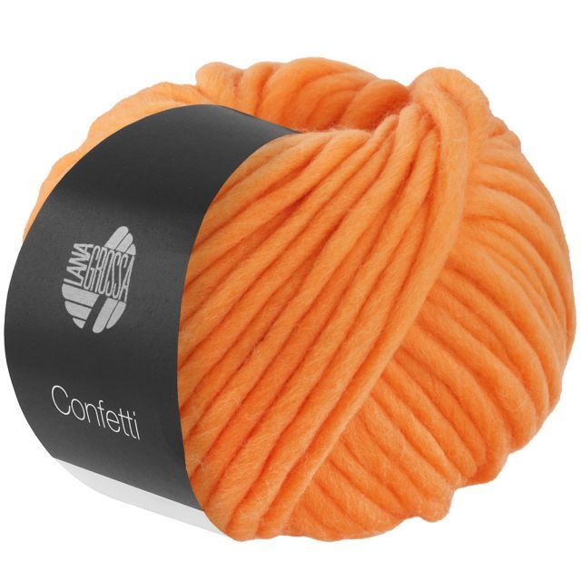 Confetti - Merino Wool Orange Col. 102- 100g Skein by Lana Grossa