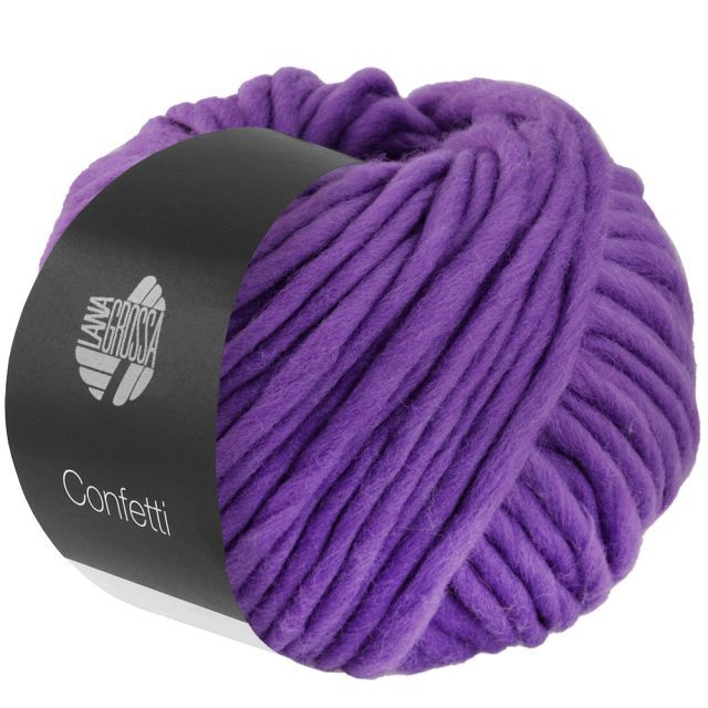 Confetti - Merino Wool Violet Col. 104- 100g Skein by Lana Grossa
