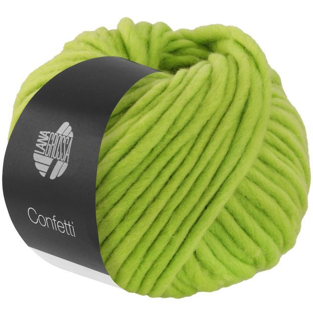 Confetti - Merino Wool Apple Green Col. 107- 100g Skein by Lana Grossa