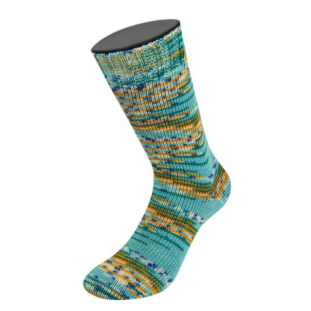 Cool Wool 4 Socks Print - Col. 7205 - 100g Skein 4ply Merino Sock Yarn by Lana Grossa